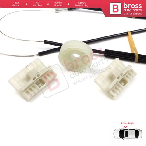 Power Window Regulator Repair Set Front Right Door for Audi A6 C6 S6 4F 4F2 4F5 2004-2011 4/5 Door 4F0837462