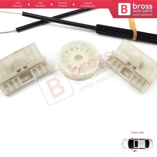 Power Window Regulator Repair Set Front Left Door for Audi A6 C6 S6 4F 4F2 4F5 2004-2011 4/5 Door 4F0837461