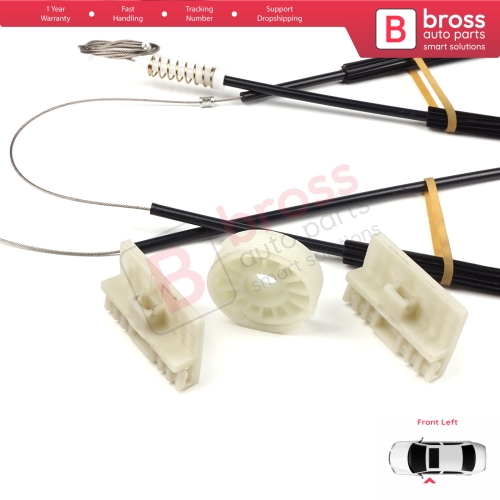 Power Window Regulator Repair Set Front Left Door for Audi A6 C6 S6 4F 4F2 4F5 2004-2011 4/5 Door 4F0837461
