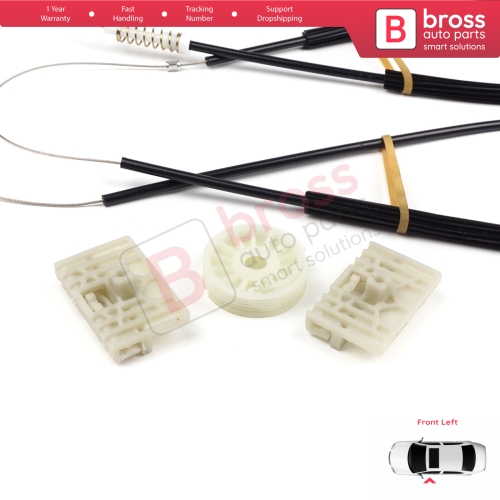 Power Window Regulator Repair Set Front Left Door for Audi A6 C6 S6 4F 4F2 4F5 2004-2011 4/5 Door 4F0837461