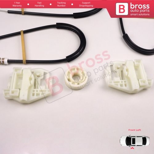 Power Window Regulator Repair Set Front Left Door for BMW X3 E83 2003-2011 SUV 51333448249