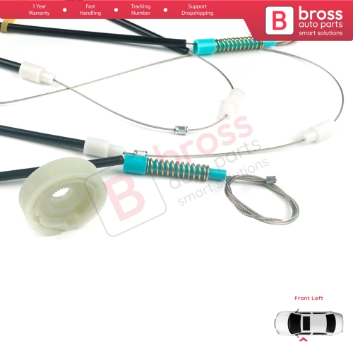 Power Window Regulator Repair Set Left for Peugeot 306 Phase 2/3 1997-2002 Cabrio Convertible 922285