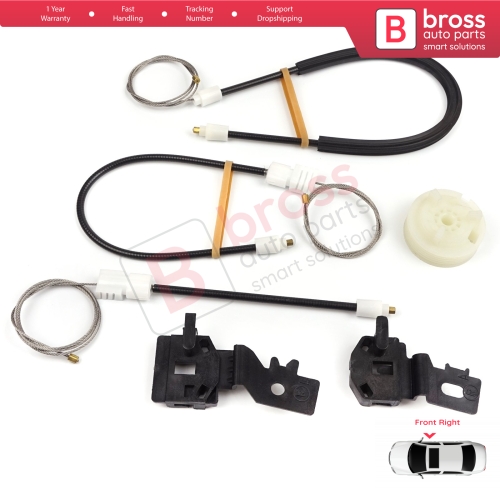 Power Window Regulator Repair Set Front Right for Nissan Qashqai MK1 J10 2006-2013 80770JD000