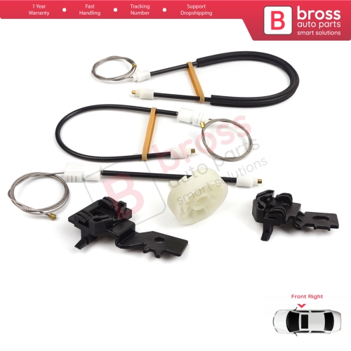 Power Window Regulator Repair Set Front Right for Nissan Qashqai MK1 J10 2006-2013 80770JD000