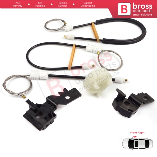 Power Window Regulator Repair Set Front Right for Nissan Qashqai MK1 J10 2006-2013 80770JD000