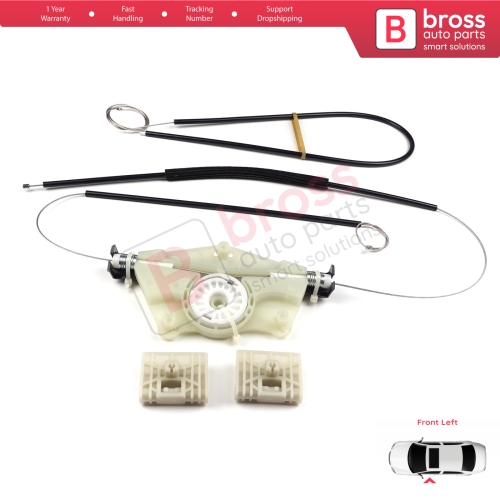Power Window Regulator Repair Set Front Left for VW Touareg MK1 7L Porsche Cayenne 9PA 955 957 2002-2010 7L0837461