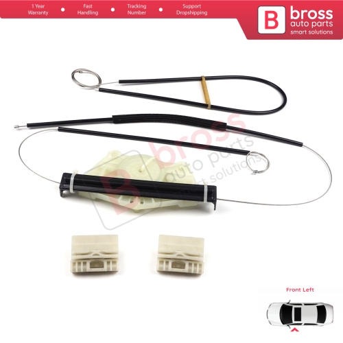 Power Window Regulator Repair Set Front Left for VW Touareg MK1 7L Porsche Cayenne 9PA 955 957 2002-2010 7L0837461