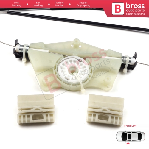 Power Window Regulator Repair Set Front Left for VW Touareg MK1 7L Porsche Cayenne 9PA 955 957 2002-2010 7L0837461
