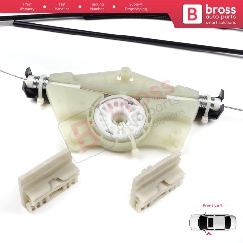 Power Window Regulator Repair Set Front Left for VW Touareg MK1 7L Porsche Cayenne 9PA 955 957 2002-2010 7L0837461