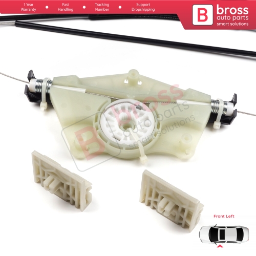 Power Window Regulator Repair Set Front Left for VW Touareg MK1 7L Porsche Cayenne 9PA 955 957 2002-2010 7L0837461
