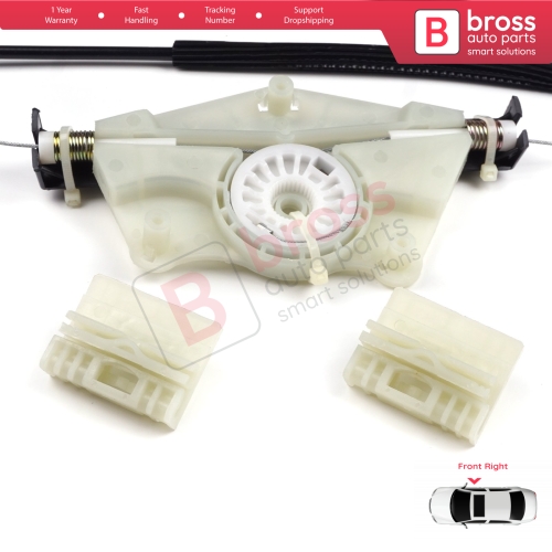 Power Window Regulator Repair Set Front Right for VW Touareg MK1 7L Porsche Cayenne 9PA 955 957 2002-2010 7L0837462