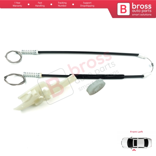 Power Window Regulator Repair Set Front Left for Peugeot 407 6E 6D 2004-2011 4/5 Door 9644893580