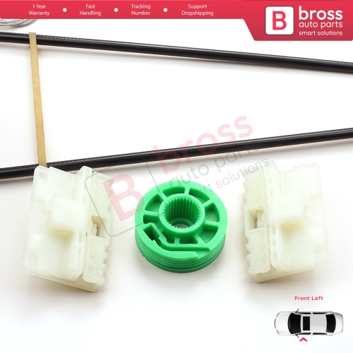 Power Window Regulator Repair Set Left Door for Audi A3 S3 MK1 8L1 1996-2003 2/3 Door Hatchback Coupe 8L3837461