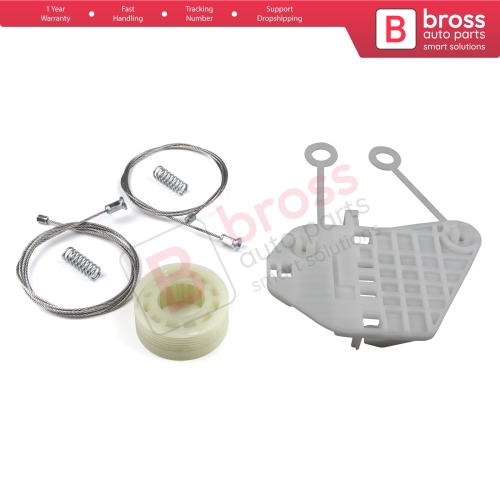 Power Window Regulator Repair Set Left for Smart Fortwo MK1 450 1998-2007 2/3-Door Coupe Cabrio Convertible C0002691V001