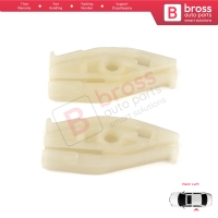 Rear Left Quarter Window Regulator Repair Clips for Renault Megane MK1 VW New Beetle 1Y7 Peugeot 206 2D 2-Door CC Coupe Cabrio