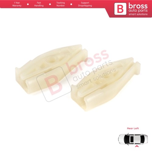 Rear Left Quarter Window Regulator Repair Clips for Renault Megane MK1 VW New Beetle 1Y7 Peugeot 206 2D 2-Door CC Coupe Cabrio
