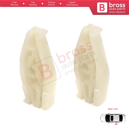 Rear Left Quarter Window Regulator Repair Clips for Renault Megane MK1 VW New Beetle 1Y7 Peugeot 206 2D 2-Door CC Coupe Cabrio