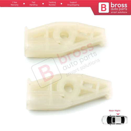 Rear Right Quarter Window Regulator Repair Clips for Renault Megane MK1 VW New Beetle 1Y7 Peugeot 206 2D 2-Door CC Coupe Cabrio