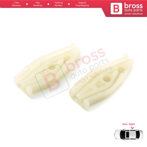 Rear Right Quarter Window Regulator Repair Clips for Renault Megane MK1 VW New Beetle 1Y7 Peugeot 206 2D 2-Door CC Coupe Cabrio