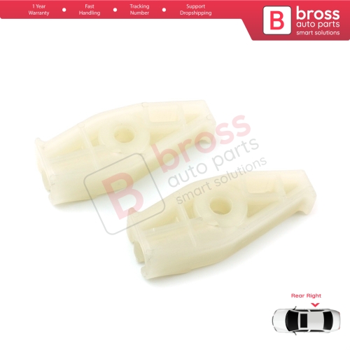 Rear Right Quarter Window Regulator Repair Clips for Renault Megane MK1 VW New Beetle 1Y7 Peugeot 206 2D 2-Door CC Coupe Cabrio