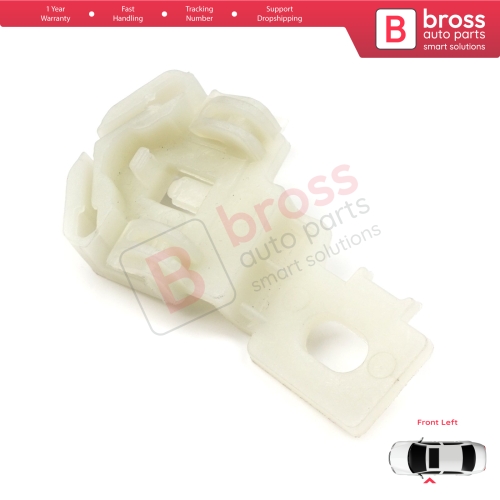 Window Regulator Repair Clips 2 Front Left for Nissan Primera P12 WP12 2001-2008 Qashqai MK1 J10 NJ10 JJ10E 2006-2013 80771AV601