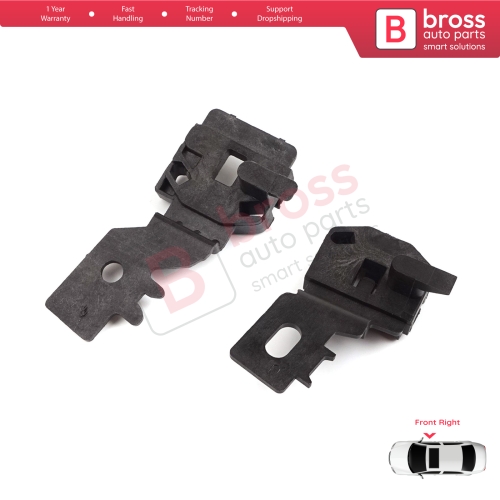 Window Regulator Repair Clips Set Front Right for Nissan Primera MK3 P12 WP12 2001-2008 Qashqai MK1 J10 NJ10 JJ10E 2006-2013 80770AV601