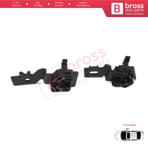 Window Regulator Repair Clips Set Front Right for Nissan Primera MK3 P12 WP12 2001-2008 Qashqai MK1 J10 NJ10 JJ10E 2006-2013 80770AV601