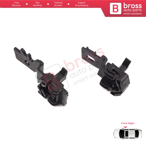 Window Regulator Repair Clips Set Front Right for Nissan Primera MK3 P12 WP12 2001-2008 Qashqai MK1 J10 NJ10 JJ10E 2006-2013 80770AV601