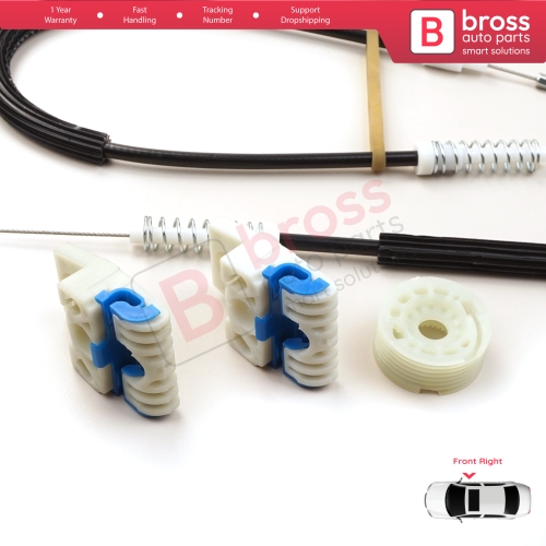 Power Window Regulator Repair Set Front Right for VW Passat B6 3C 3C2 3C5 2005-2011 4/5 Door 3C1837462
