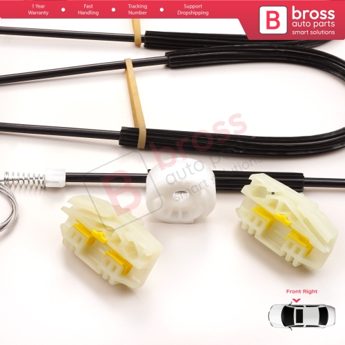 Power Window Regulator Repair Set Front Right for Seat Ibiza MK4 6J8 6P8 6J5 6P1 2008-2017 5-Door 6J4837402