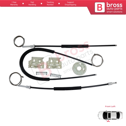 Power Window Regulator Repair Set Front Left for Citroen C4 Picasso MK1 UD Grand UA 2006-2013 MPV 9221CV