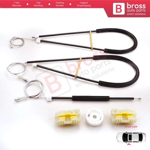 Power Window Regulator Repair Set Left for Seat Ibiza MK4 6J5 6P1 6J1 6P5 2008-2017 2/3 Door HB Coupe 6J3837401