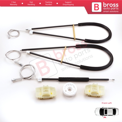Power Window Regulator Repair Set Left for Seat Ibiza MK4 6J5 6P1 6J1 6P5 2008-2017 2/3 Door HB Coupe 6J3837401