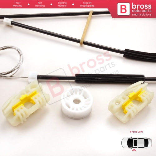 Power Window Regulator Repair Set Left for Seat Ibiza MK4 6J5 6P1 6J1 6P5 2008-2017 2/3 Door HB Coupe 6J3837401