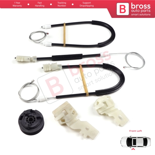 Power Window Regulator Repair Set Front Left for Nissan Primera P12 WP12 2001-2008 4/5 Door 80771AV601