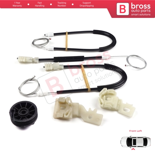 Power Window Regulator Repair Set Front Left for Nissan Primera P12 WP12 2001-2008 4/5 Door 80771AV601