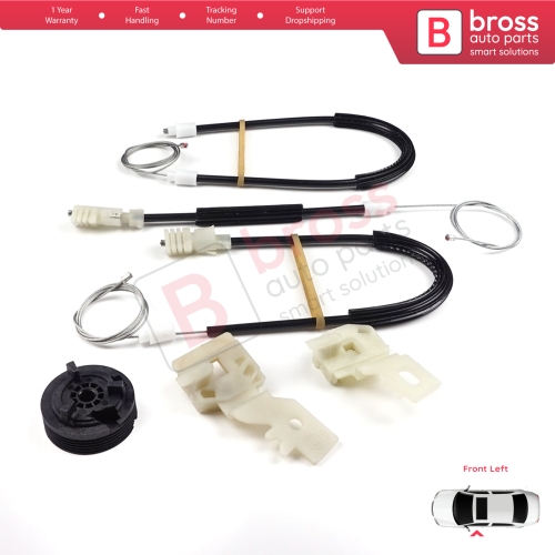 Power Window Regulator Repair Set Front Left for Nissan Primera P12 WP12 2001-2008 4/5 Door 80771AV601