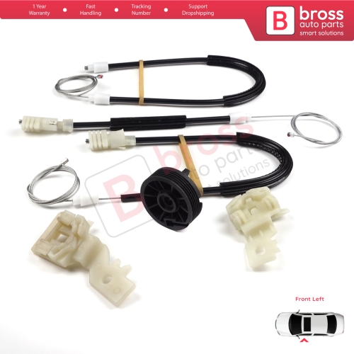 Power Window Regulator Repair Set Front Left for Nissan Primera P12 WP12 2001-2008 4/5 Door 80771AV601