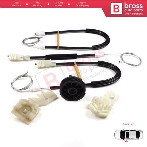 Power Window Regulator Repair Set Front Left for Nissan Primera P12 WP12 2001-2008 4/5 Door 80771AV601