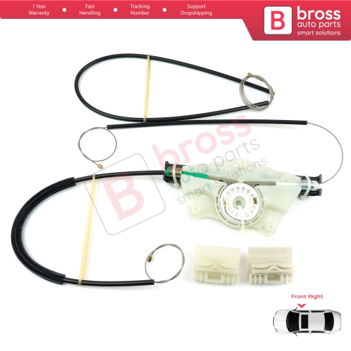 Power Window Regulator Repair Set Front Right for VW Touareg MK1 7L Porsche Cayenne 9PA 955 957 2002-2010 7L0837462