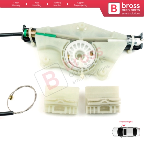 Power Window Regulator Repair Set Front Right for VW Touareg MK1 7L Porsche Cayenne 9PA 955 957 2002-2010 7L0837462