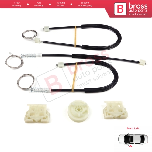 Window Regulator Repair Kit Left Door for Citroen DS3 Crossback SA SB 2009-On 3-Door HB Convertible 9221FX