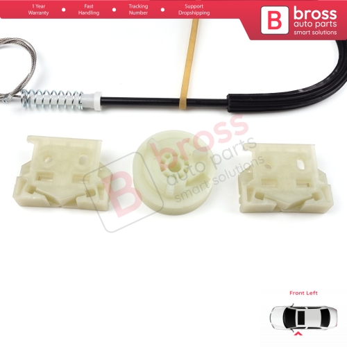 Window Regulator Repair Kit Left Door for Citroen DS3 Crossback SA SB 2009-On 3-Door HB Convertible 9221FX