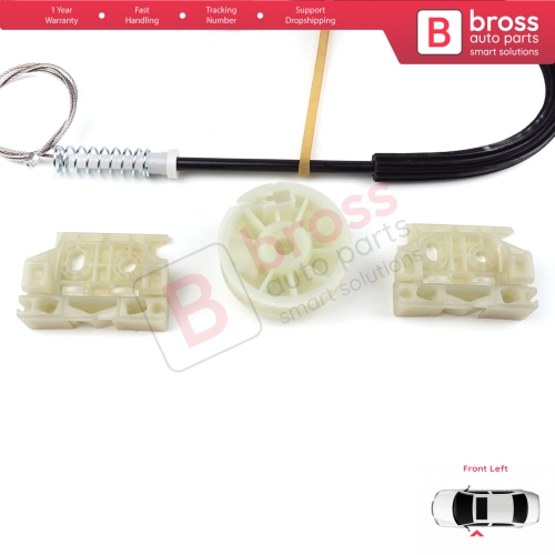 Window Regulator Repair Kit Left Door for Citroen DS3 Crossback SA SB 2009-On 3-Door HB Convertible 9221FX