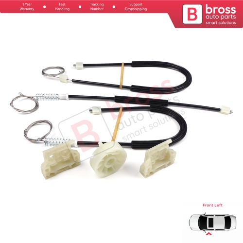 Window Regulator Repair Kit Left Door for Citroen DS3 Crossback SA SB 2009-On 3-Door HB Convertible 9221FX