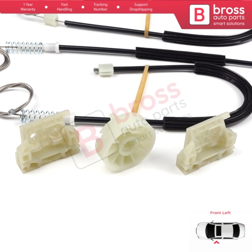 Window Regulator Repair Kit Left Door for Citroen DS3 Crossback SA SB 2009-On 3-Door HB Convertible 9221FX
