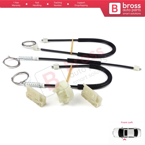 Window Regulator Repair Kit Left Door for Citroen DS3 Crossback SA SB 2009-On 3-Door HB Convertible 9221FX