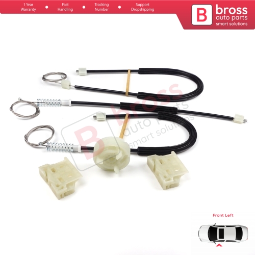 Window Regulator Repair Kit Left Door for Citroen DS3 Crossback SA SB 2009-On 3-Door HB Convertible 9221FX