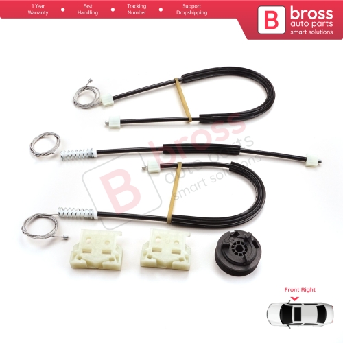 Window Regulator Repair Kit Right Door for Citroen DS3 Crossback SA SB 2009-On 3-Door HB Convertible 9222FV