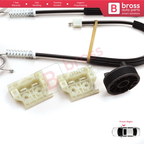 Window Regulator Repair Kit Right Door for Citroen DS3 Crossback SA SB 2009-On 3-Door HB Convertible 9222FV